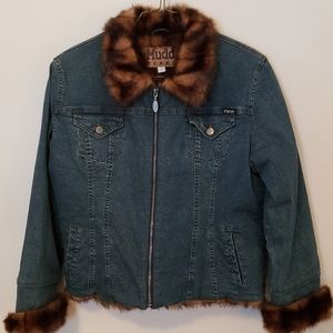 Vintage Fur-Lined Mudd Jeans Jacket